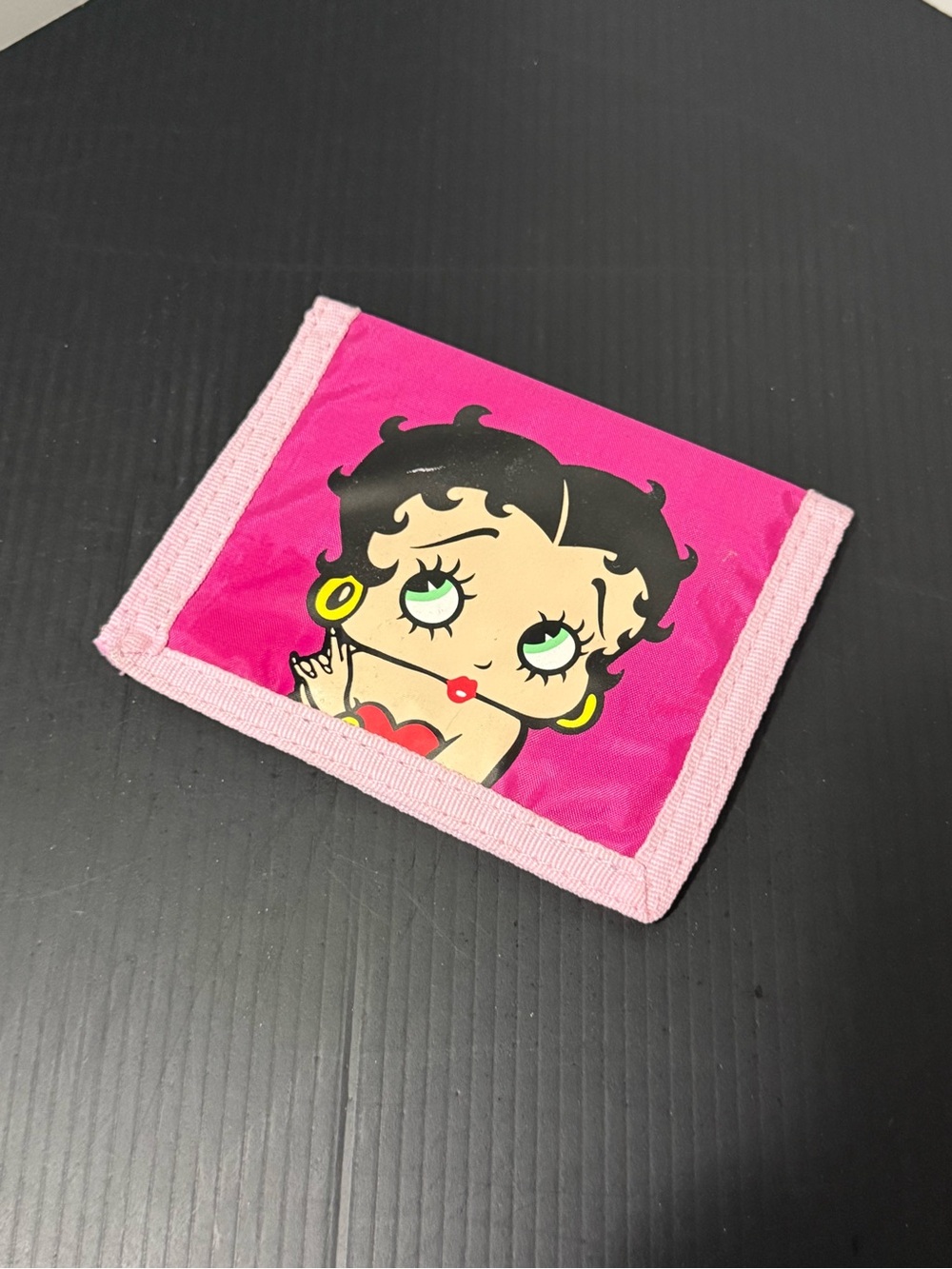 Betty Boop Hot Pink Kids Wallet with Light Pink Trim